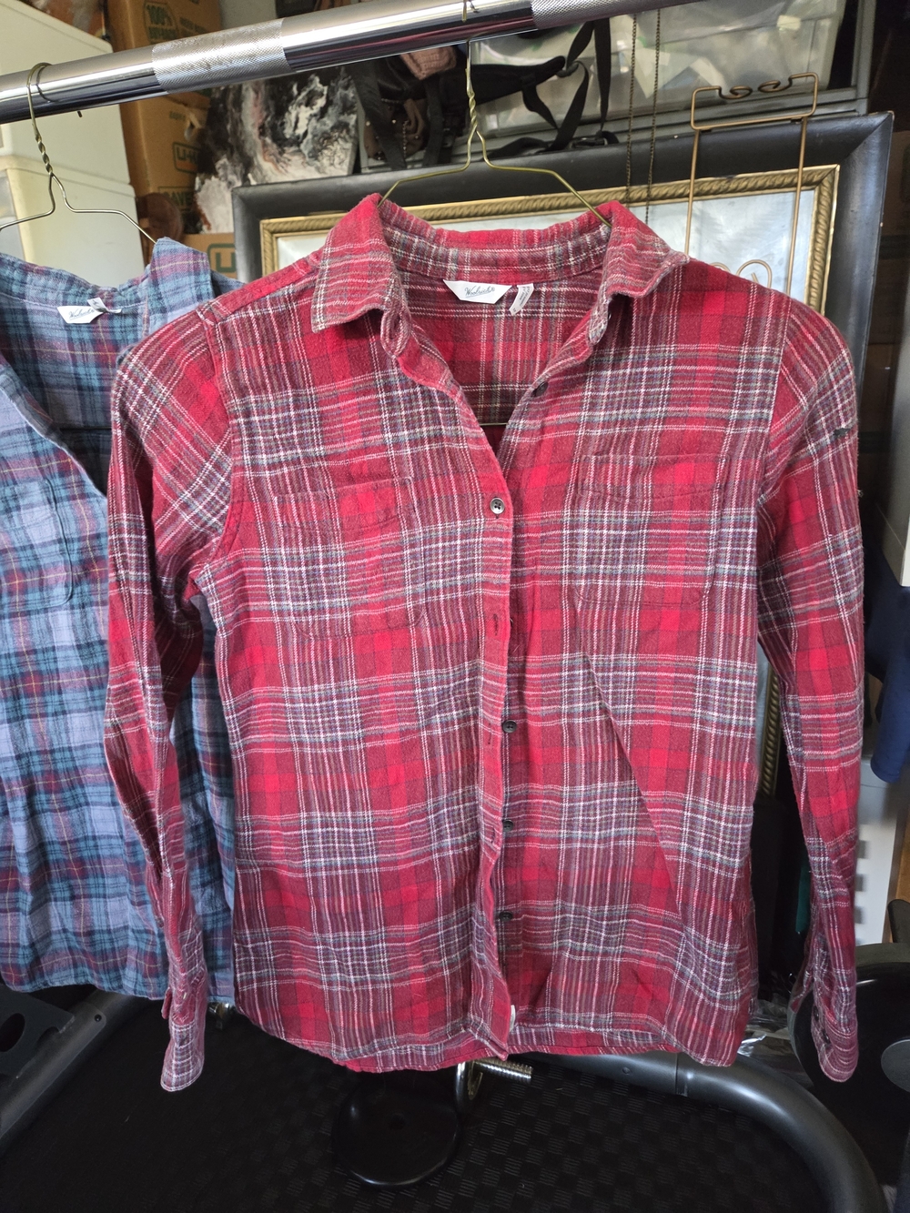 Woolrich Plaid Flannel Shirt small - Picture 3 of 7